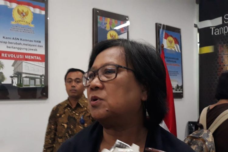 Wakil Ketua Bidang Eksternal Komnas HAM, Sandrayati Moniaga, saat ditemui di kantor Komnas HAM, Jakarta Pusat, Jumat (6/9/2019). 