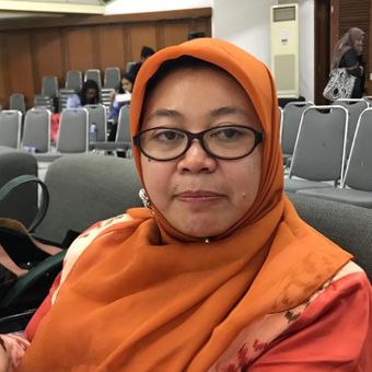 Komisioner Bidang Pornografi dan Cyber Crime Komisi Perlindungan Anak Indonesia (KPAI) Margaret Aliyatul Maimunah saat ditemui di Universitas Atma Jaya, Jakarta Pusat, Kamis (29/11/2018). 