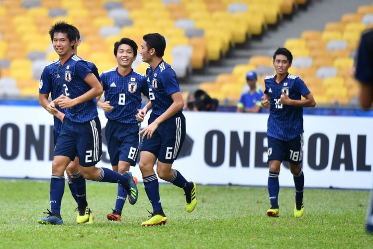 Timnas U-16 Jepang melangkah ke semifinal Piala Asia U-16 2018 seusai menang atas Oman di Stadion Bukit Jalil, 30 September 2018. 