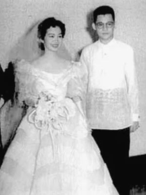 Upacara pernikahan Corazon dan Ninoy Aquino 1954 di Manila, Filipina. (Wikipedia)