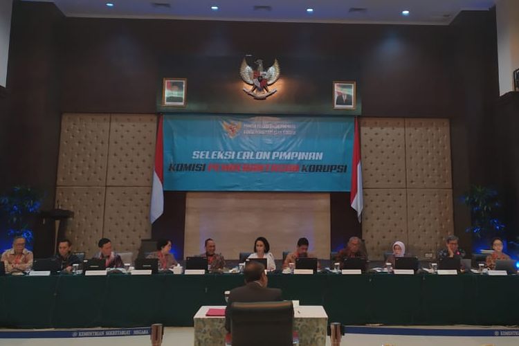 Calon pimpinan Komisi Pemberantasan Korupsi (KPK) periode 2019-2023,  Roby Arya, di Gedung Kementerian Sekretariat Negara, Jakarta Pusat, Kamis (29/8/2019). 
