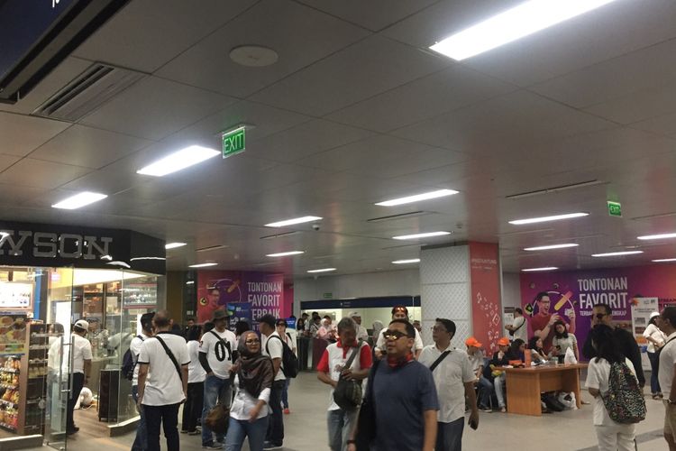 Stasiun MRT Senayan, Kamis (14/4/2019).