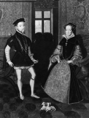 Ratu Mary I dan suaminya, Philip. (History Extra)