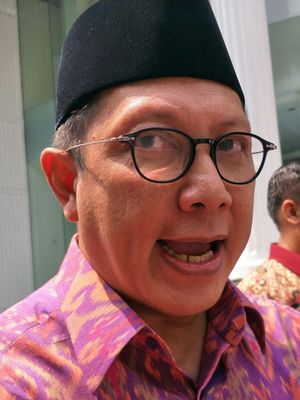 Menteri Agama RI, Lukman Hakim Saifuddin ketika ditemui di Kantor Wakil Presiden RI, Jakarta, Senin (30/4/2018). 