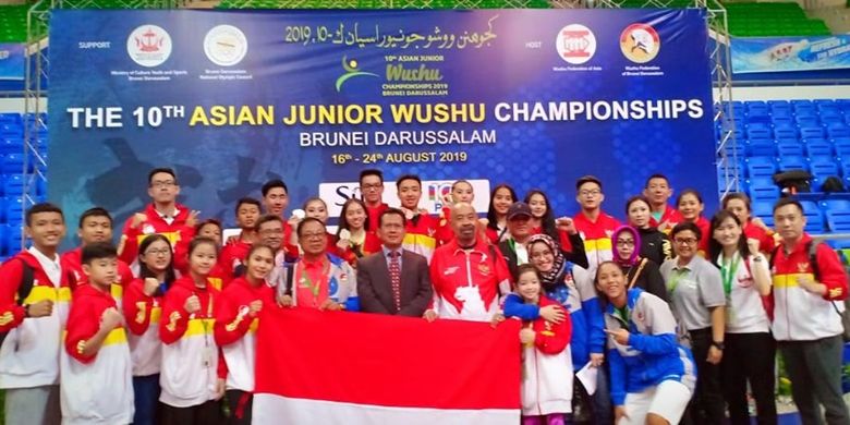 Tim wushu Indonesia melampaui target medali pada ajang 10th Asian Junior Wushu Championship yang berlangsung di Brunei Darussalam tanggal 17 sampai 23 Agustus 2019.