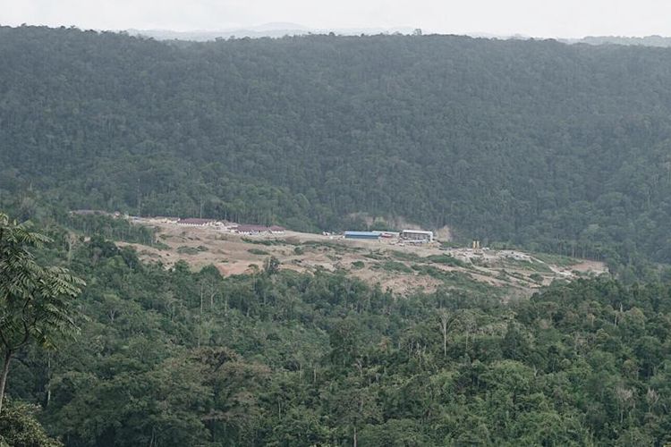 Lokasi bendungan PLTA Batang Toru di Kecamatan Sipirok, Tapanuli Selatan.
