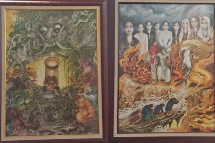 Lukisan Laku Tapa Brata (Daripada) Soeharto dan Diponegoro Paring Pidana