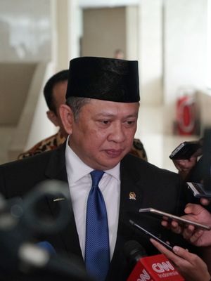 Ketua DPR Bambang Soesatyo di Kompleks Parlemen, Senayan, Jakarta, Selasa (16/10/2018).