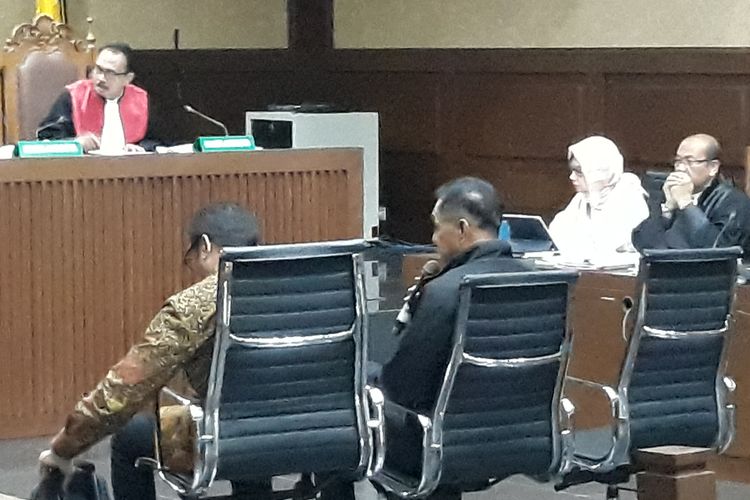 Mantan anggota Dewan Komisaris PT Pertamina, Gita Wirjawan bersaksi di Pengadilan Tipikor Jakarta, Kamis (9/5/2019).