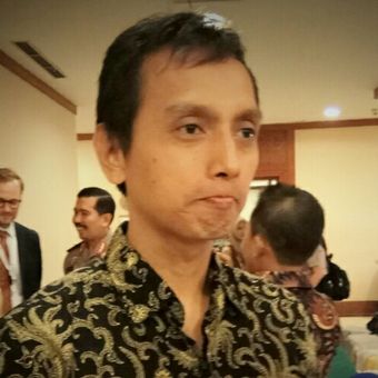 Direktur Imparsial‎, Al Araf ditemui disela acara Pembukaan Workshop Peran Polri dalam Melindungi Kebebasan Beragama dan Berkeyakinan di Wilayah Hukum Polda Metro Jaya dan Polda Banten” yang digelar di Hotel Grand Sahid Jaya, Jakarta, Senin (28/8/2017).