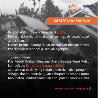 Ketentuan pengiriman paket gratis PT Pos Indonesia.