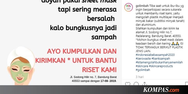 Jangan Buang Plastik Bungkus Masker, Sumbangkan untuk Diolah Jadi Minyak Bakar!