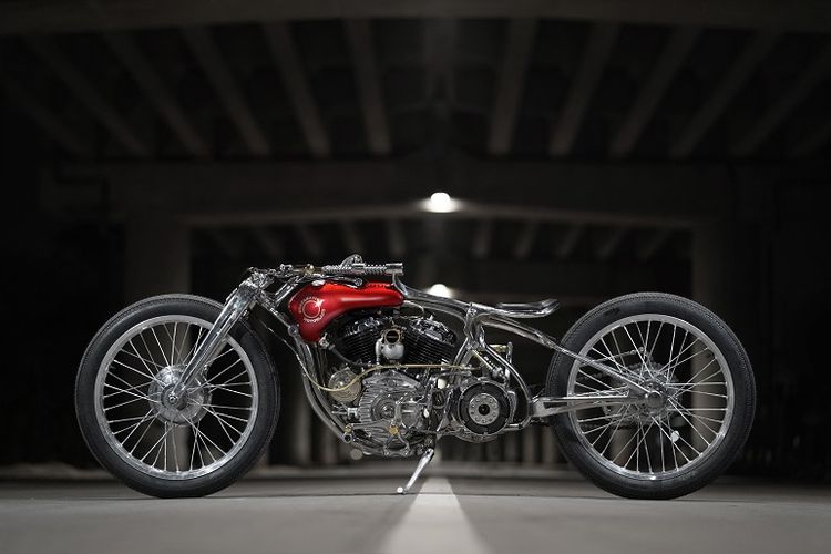 Salah satu motor custom hasil builder Tanah Air yang dipamerkan tim Suryanation Motorland di Motor Bike Expo Verona, Italia pada dari 17-20 Januari 2019. 