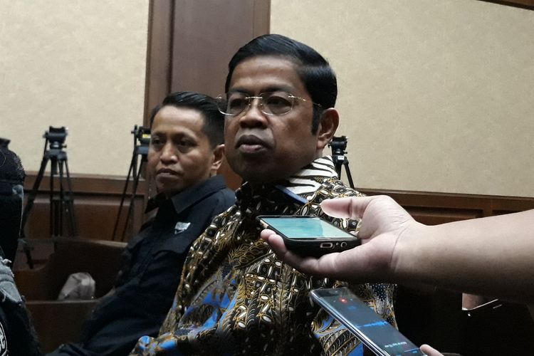 Mantan Sekretaris Jenderal Partai Golkar, Idrus Marham, di Pengadilan Tipikor Jakarta, Kamis (21/3/2019).