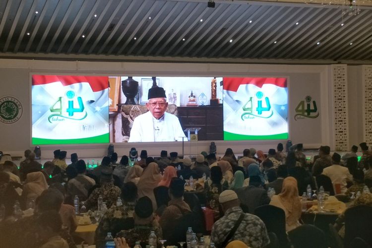 Milad ke 44 Majelis Ulama Indonesia (MUI) di Hotel Grand Sahid Jaya, Jakarta, Sabtu (27/7/2019).