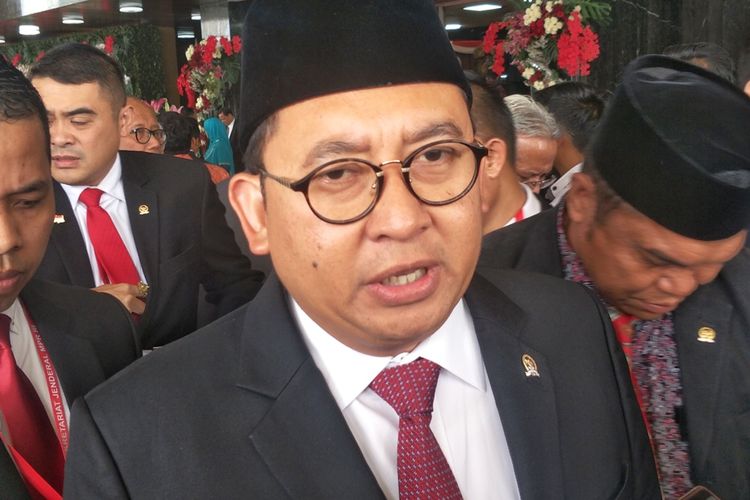 Wakil Ketua DPR Fadli Zon di Kompleks Parlemen, Senayan, Jakarta, Jumat (16/8/2019).
