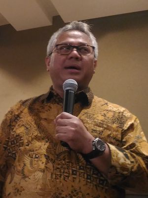 Ketua KPU Arief Budiman saat ditemui di Hotel Sultan, Jakarta, Rabu (13/3/2019). 