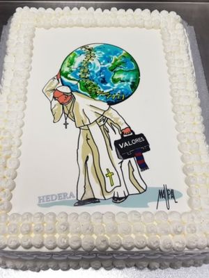 Kue ulang tahun Paus Fransiskus. (Biro Pers Vatikan)