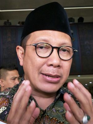 Menteri Agama RI Lukman Hakim Saifuddin ketika ditemui usai menerima Wakapolri Komjen Pol Syafruddin di Kantor Kementerian Agama RI, Jakarta, Rabu (4/4/2108).