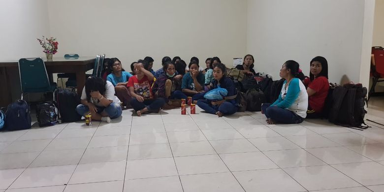 Sebanyak 20 calon pekerja migran non prosedural atau ilegal di Pondok Kopi, Jakarta Timur, diamankan Tim Kementerian ketenagakerjaan (Kemnaker), Kamis (16/5/2019).