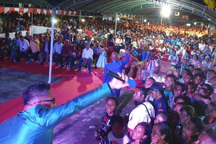 Kemeriahan Pesona Indonesia 2019 di Oecussi, Timor Leste, Sabtu (30/3/2019). 
