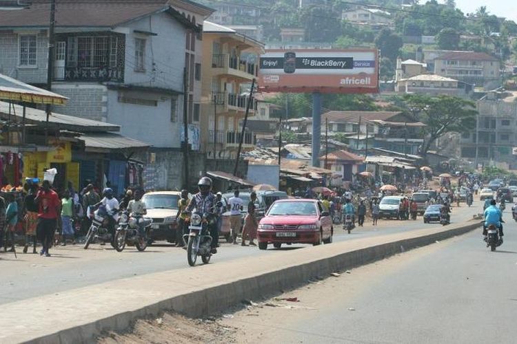 Salah satu sudut kota Freetown, ibu kota Sierra Leone.