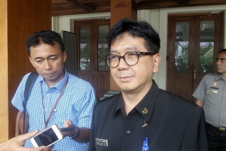 Kepala Badan Tenaga Nuklir Nasional (Batan) Djarot Sulistio Wisnubroto di Kemenko Polhukam, Jakarta Pusat, Senin (28/8/2017). 