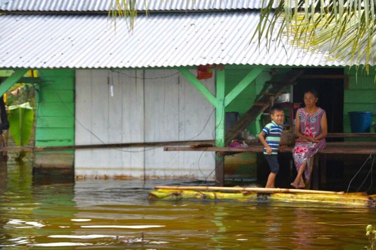 Kondisi pascabanjir di Sulawesi Tenggara.