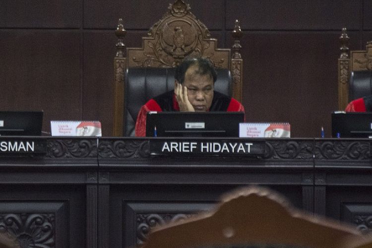 Ketua Majelis Hakim Mahkamah Konstitusi (MK) Arief Hidayat.