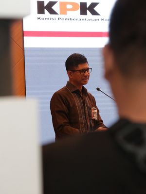 Wakil Ketua Komisi Pemberantasan Korupsi (KPK) Laode M Syarif dalam Koordinasi Implementasi Pendidikan Antikorupsi di Perguruan Tinggi di Gedung Pusat Edukasi Antikorupsi, Jakarta, Rabu (15/5/2019). 