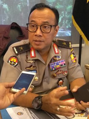 Kepala Biro Penerangan Masyarakat Polri Brigjen Pol Dedi Prasetyo di gedung Humas Mabes Polri, Jakarta Selatan, Senin (19/11/2018).