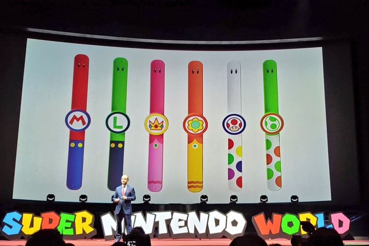 Gelang-gelang di Super Nintendo World.