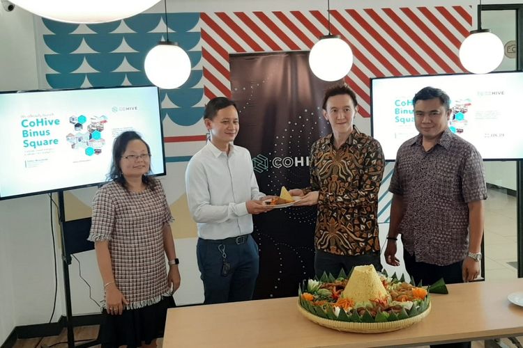 Peresmian coworking space CoHive di Binus Square, Jakarta, Kamis (22/8/2019).