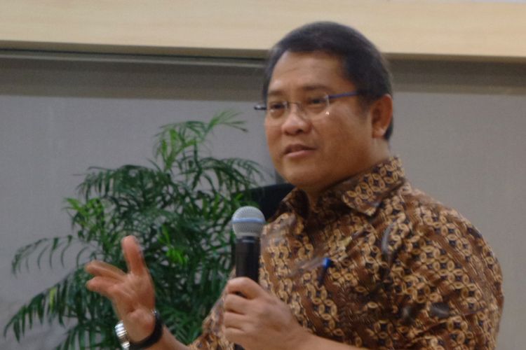 Menteri Komunikasi dan Informatika Rudiantara di Gedung Kompas Gramedia, Palmerah Barat, Jakarta, Selasa (30/1/2018).