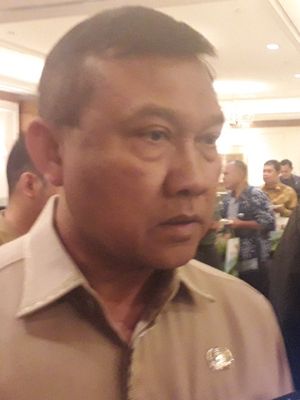 Dirjen Politik dan Pemerintahan Umum Kemendagri Soedarmo saat ditemui di Hotel Aryaduta, Jakarta Pusat, Selasa (16/7/2019).