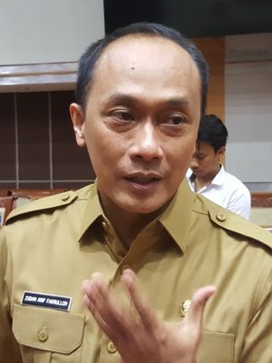 Dirjen Dukcapil, Zudan Arif Fakrulloh, ditemui usai RDP Panja Pengamanan Data Pribadi Komisi 1 DPR, di Gedung Nusantara II, Komplek Parlemen Senayan, Jakarta.