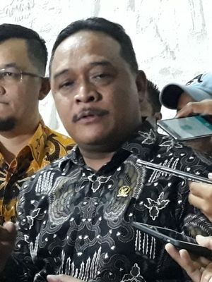 Ketua DPP Partai Hanura Benny Ramdhani di kediaman Ketua Umum Partai Hanura Oesman Sapta Odang, Jakarta, Selasa (24/7/2018).
