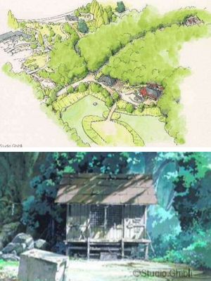 Konsep Taman Ghibli untuk area My Neighbor Totoro.