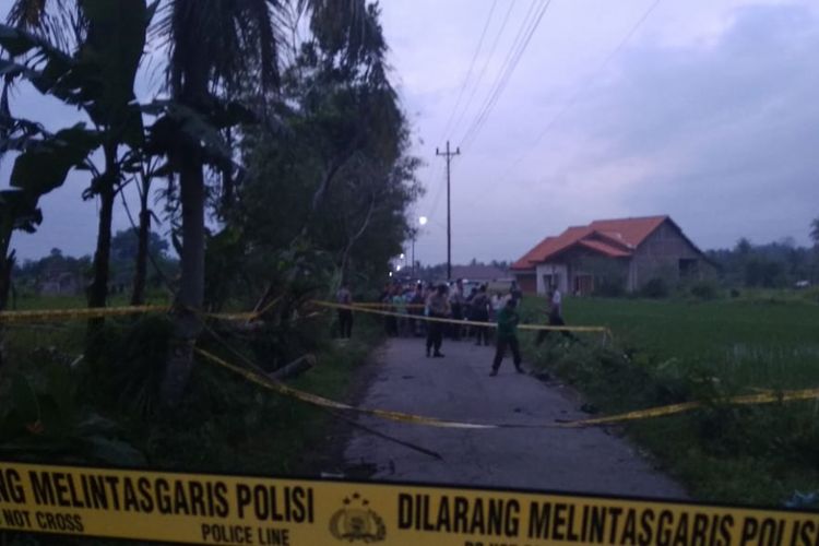 Lokasi tawuran antarpelajar di kawasan Mungkid, Kabupaten Magelang, yang mengakibatkan seorang korban meninggal dunia, Kamis (31/1/2019).