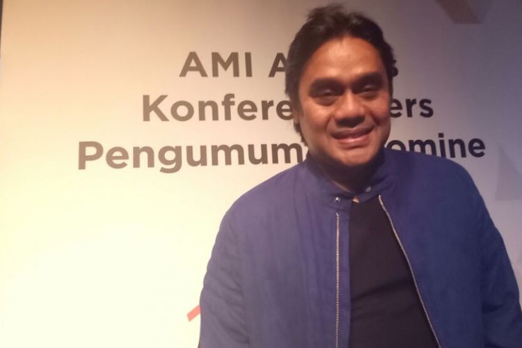 Dwiki Dharmawan saat jumpa pers AMI Awards ke-20 di Plaza Senayan, Jakarta Pusat, Jumat (13/10/2017).