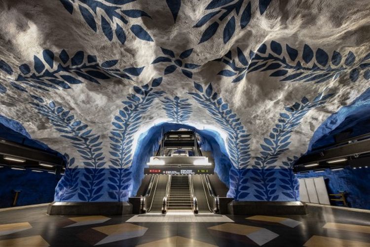 Stasiun bawah tanah Stockholm, Swedia
