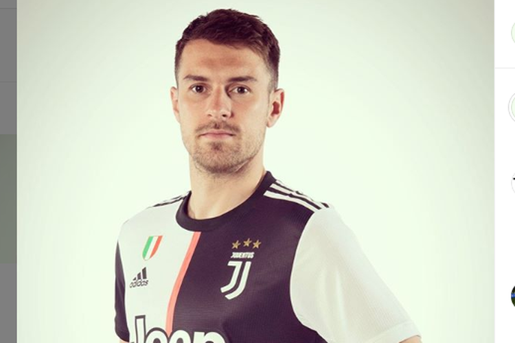 Aaron Ramsey dengan seragam Juventus diunggah di Instagram pribadinya, 1 Juli 2019. 