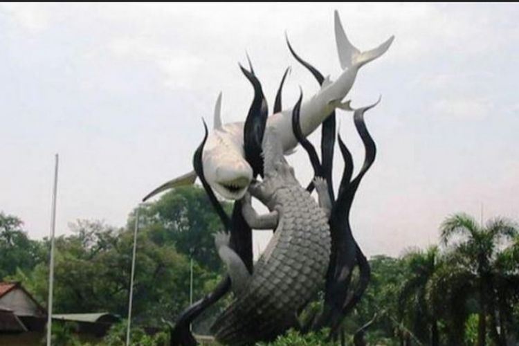 Patung Suro dan Boyo, ikon kota Surabaya.
