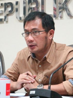 Peneliti Kepemiluan Universitas Sam Ratulangi Manado, Ferry Daud Liando dalam diskusi di Kantor Badan Pengawas Pemilu (Bawaslu) RI, Jakarta, Rabu (21/3/2018).