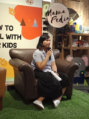 Brand Manager Kohai Yaneke Maria dalam sebuah talkshow di Jakarta, Jumat (25/5/2018).
