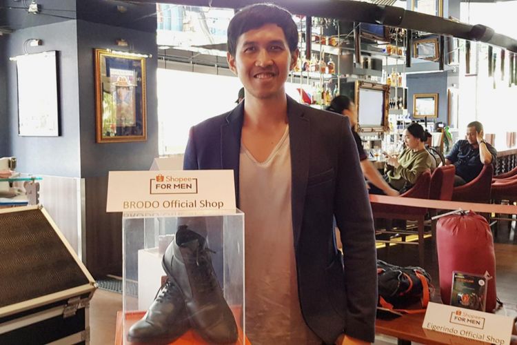 CEO Brodo Yukka Harlanda saat peluncuran Shopee For Men, Jakarta, Rabu (1/8/2018).