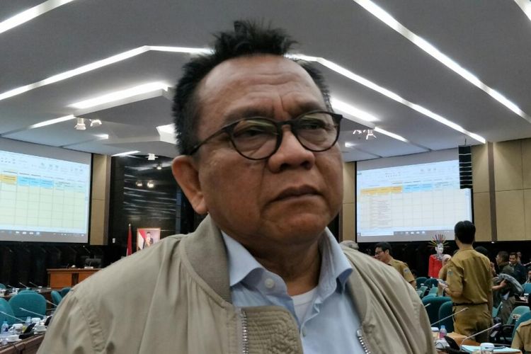Ketua DPD Partai Gerindra DKI Jakarta Mohamad Taufik di gedung DPRD DKI Jakarta, Jalan Kebon Sirih, Jakarta Pusat, Senin (17/9/2018).