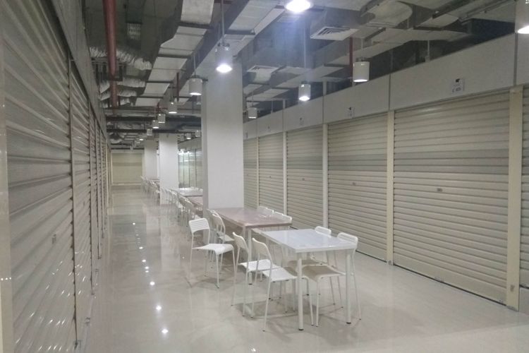 Pasar Senen Blok III, lantai tiga dijadikan sebagai area foodhall, Selasa (9/1/2018)