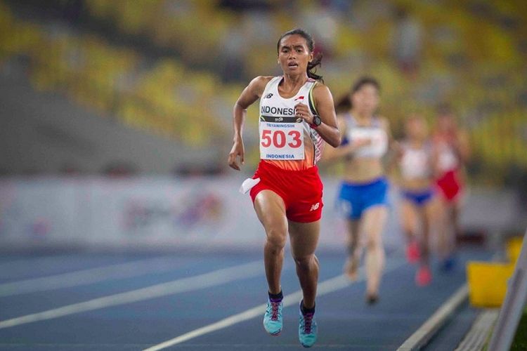 Pelari jarak jauh putri, Triyaningsih, berhasil menyumbang emas kedua untuk cabang olahraga atletik pada SEA Games 2017 di Stadion Bukit Jalil, Kuala Lumpur, Malaysia, Kamis (24/8/2017).