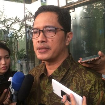 Juru Bicara KPK Febri Diansyah di Gedung Merah Putih KPK, Jakarta, Kamis (2/8/2018).